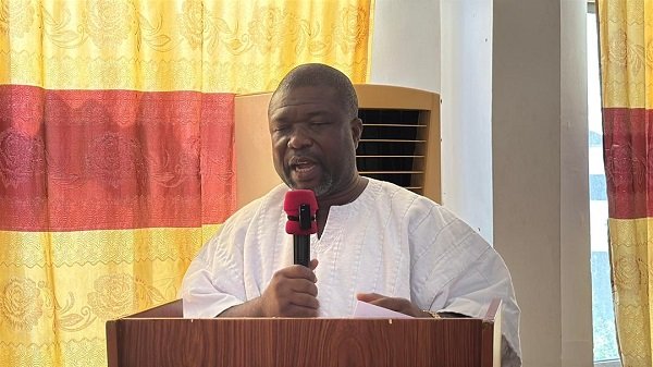 -Mr James Gunu addressing the Zongo leadership in Ho