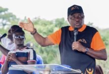 Rev. Steve Mensah speaking at the programme