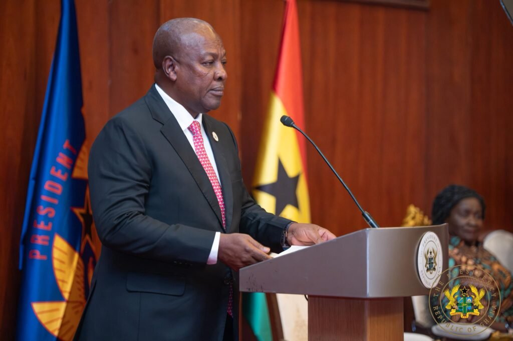 President Mahama swearing in Justice Paul Baffoe-Bonnie