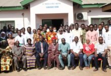 Dr Yidana Ninimiya (seated third from right), Naa Gyireh (seated middle), Mr Francis Baghr (seated fourth from letf) with other participants at the event