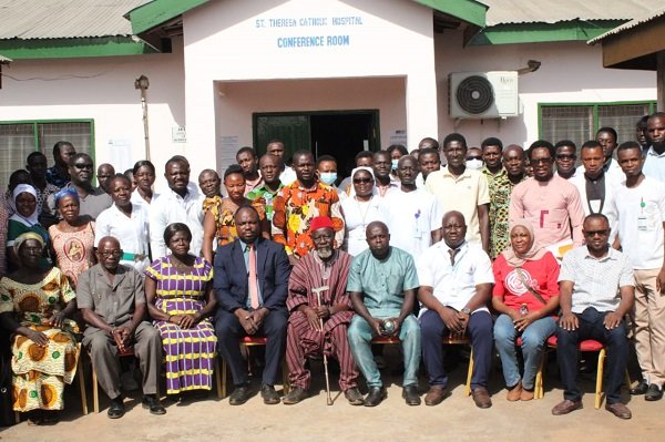 Dr Yidana Ninimiya (seated third from right), Naa Gyireh (seated middle), Mr Francis Baghr (seated fourth from letf) with other participants at the event