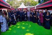 The Cadres at the residence of the late Nana Konadu Agyeman-Rawlings