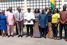 Mr Ahmed Ibrahim (sixth from left) with some of the participants after the programme.