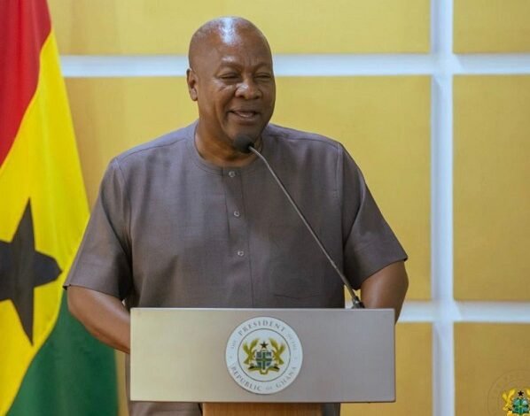 President Mahama speaking at the event