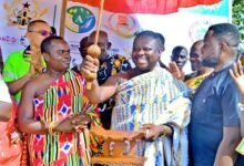 Mr Kwame Gyamerah (third from right) receiving his award