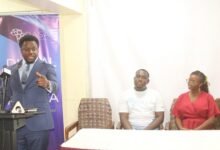 • Mr Peter Frimpong Manso speaking at the launch Photo: Ebo Gorman