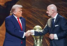 FIFA President Gianni Infantino and U.S. President Donald Trump during the FIFA World Cup 2026 official draw