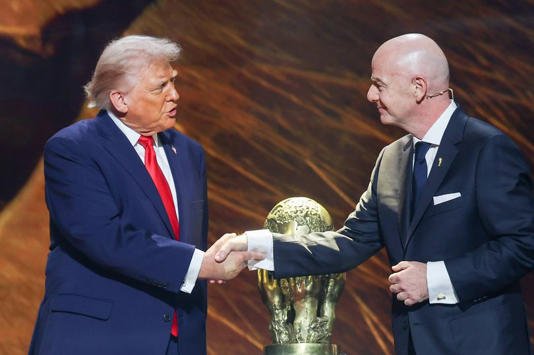 FIFA President Gianni Infantino and U.S. President Donald Trump during the FIFA World Cup 2026 official draw