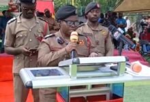 • ACFO Naomi Ofori-Adubea, Bono East Regional Commander of GNFS, launching the campaign