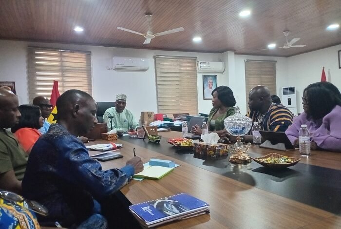 Alhaji Mohammed-Mubarak addressing the journalists