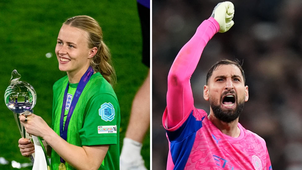 Hannah Hampton and Gianluigi Donnarumma