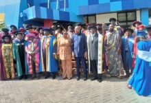 Dr Apaak (middle) with members of the governing council