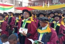 • Some of the graduands at the ceremony