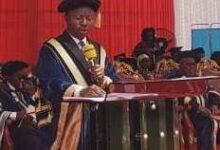 • Prof. Anthony Ahiawotodzi (inset) addressing the congregation