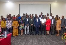 • Mr Emmanuel Armah-Kofi Buah (seventh from right) with other dignitaries at the programme