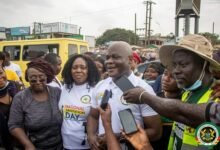 • Mr Ibrahim speaking to journalists