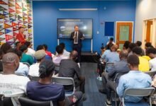 • Mr Olson addressing particiapants