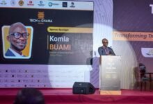 • Mr Buami speaking at the event