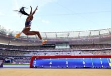 Tara Davis-Woodhall at the Paris 2024