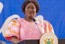 Vice President Professor Naana Jane Opoku-Agyemang addressing the 10th Congregation of UENR