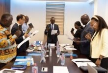 The Governing Board Members of the e-Crime Bureau taking the oath of office