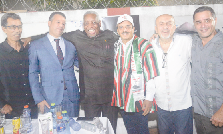 • Mr Abdulfattah Ahmed Khalil (third from right) with other dignitaries at the programme