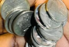 20 Pesewa coins