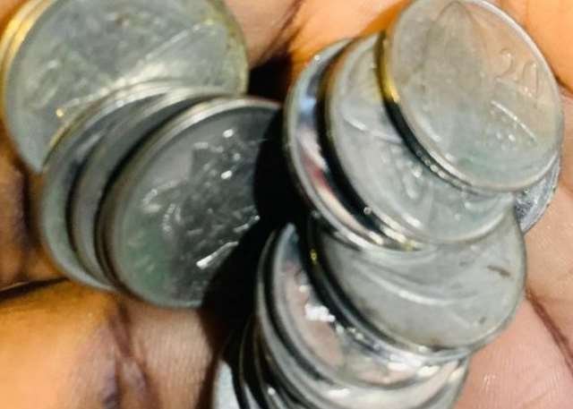 20 Pesewa coins