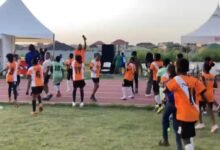 • A scene from a school sports event