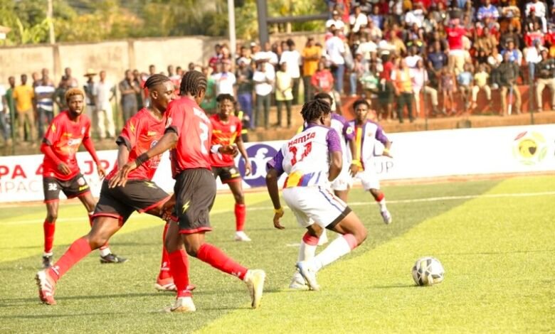 A scene from the Hohoe United versus Hearts of Oak game on Saturday