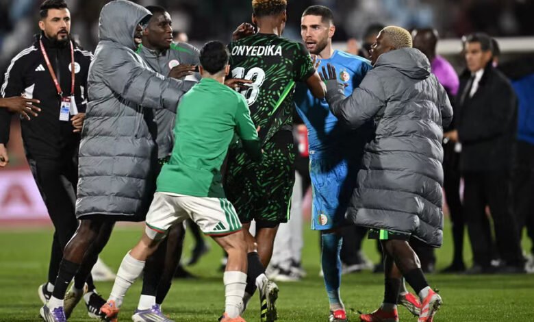 A scuffle involving Luca Zidane broke out after the final whistle of the AFCON quarter-final