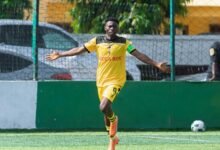 Ayertey celebrates his hat-trick