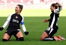 Captain Gabi Zignotti celebrating her goal with a team mate