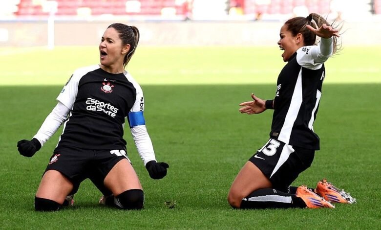 Captain Gabi Zignotti celebrating her goal with a team mate