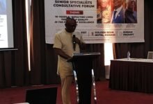 Dr Paa Kwesi Baidoo, addressing participants in the meeting