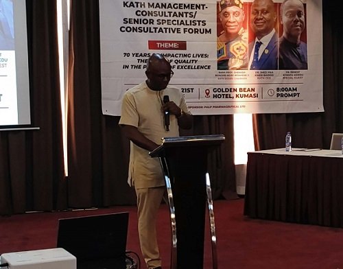 Dr Paa Kwesi Baidoo, addressing participants in the meeting