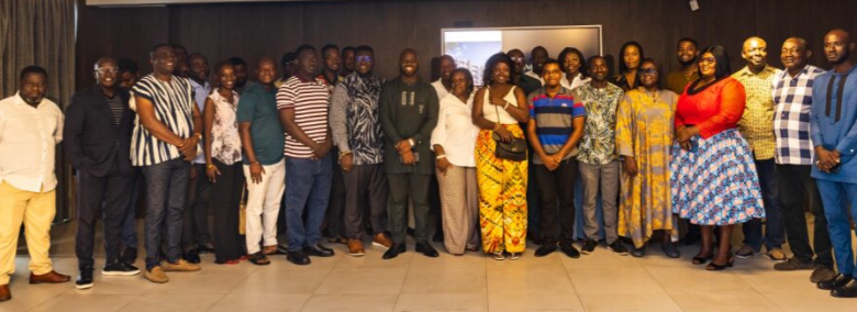 • Mr Okoh Okai (middle) with some of the dignitaries after the event