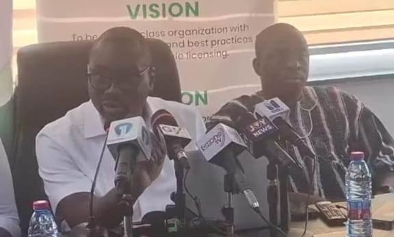 Mr Semevo (left) addressing the media