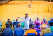 Dr Farouk Aliu Mahama addressing a cross section of the delegates in Adiboo