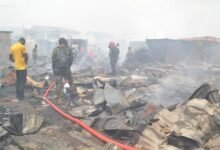 Some of the debries after the fire incident Photo Victor A. Buxton.