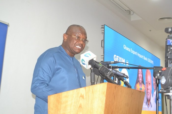 • Mr Sylvester Mensah (inset) speaking at the programme Photo: Victor A. Buxton