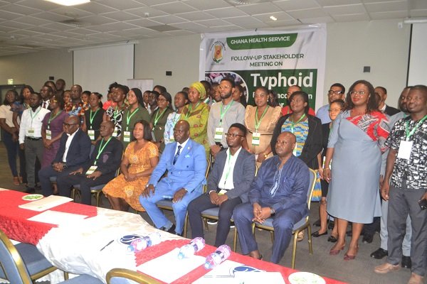 Dr Asiedu-Bekoe (seated second from left) with Dr Akoriyea (seated third from right) and other dignitaries after the programme Photo Victor A. Buxton