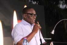 • Mr Quayson (inset) speaking at the even