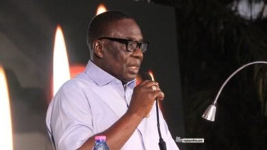 • Mr Quayson (inset) speaking at the even