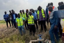 Mr Opoku expecting the irrigation site