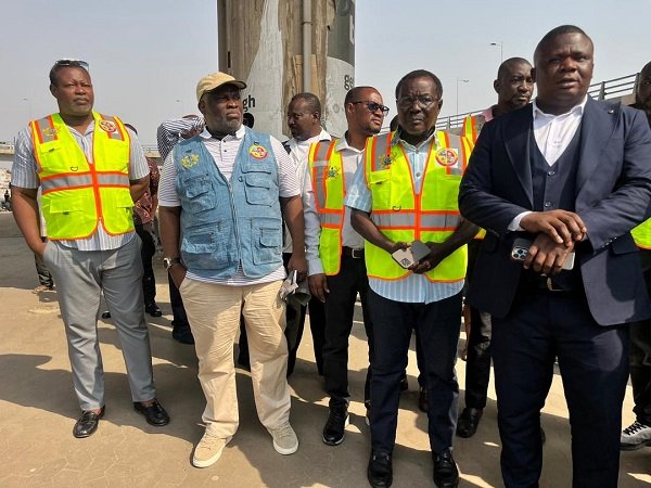 Mr Gaisie (second from left) with some members of the Assembly during the tour