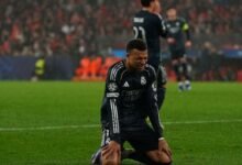 Kylian Mbappe dejected after the final whistle