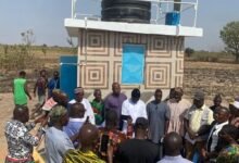 Alhaji Adam Mahama, commissioning the ultra modern borehole in DC KURAA