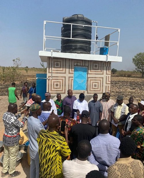 Alhaji Adam Mahama, commissioning the ultra modern borehole in DC KURAA