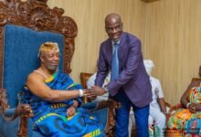 Ga Mantse, Nii Tackie Teiko Tsuru II, welcoming Mr Iddrisu